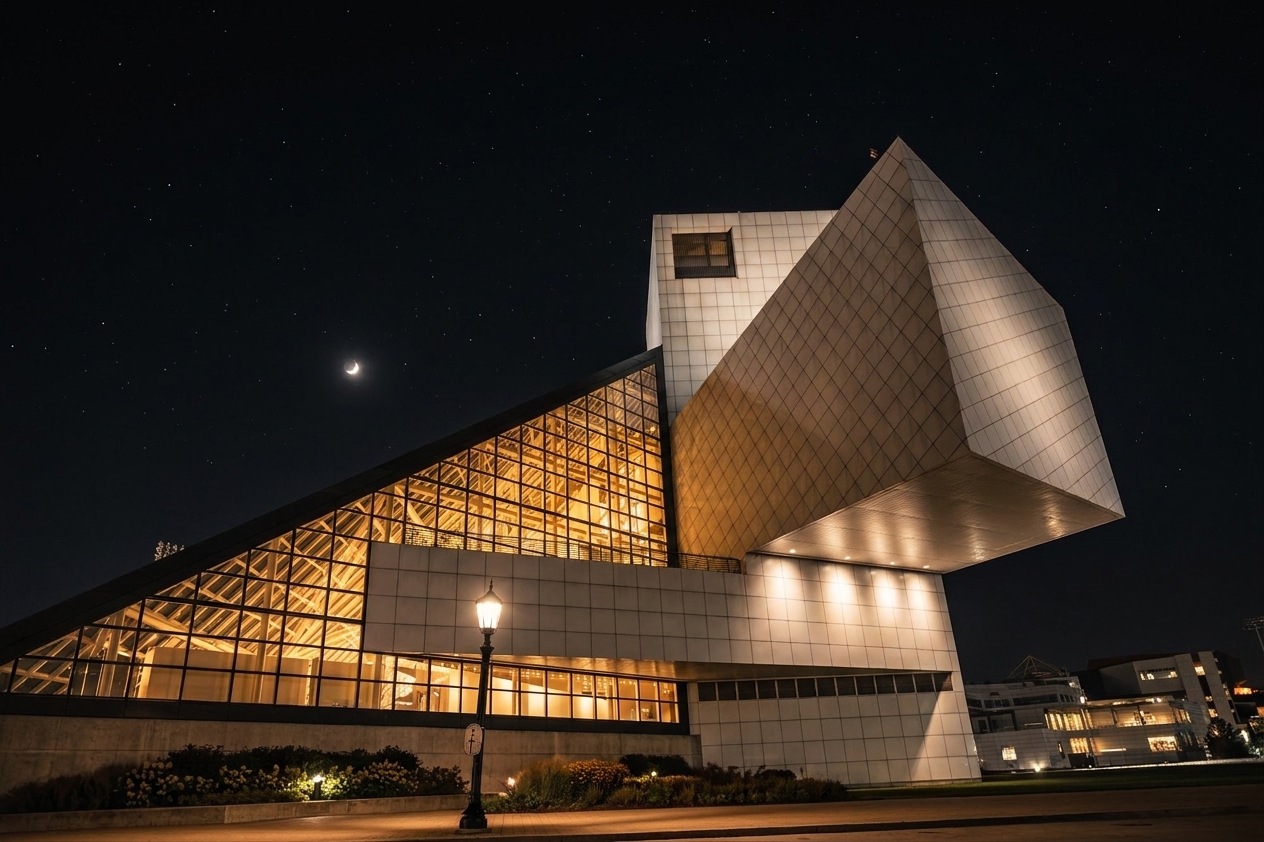 Studio architecture at night
